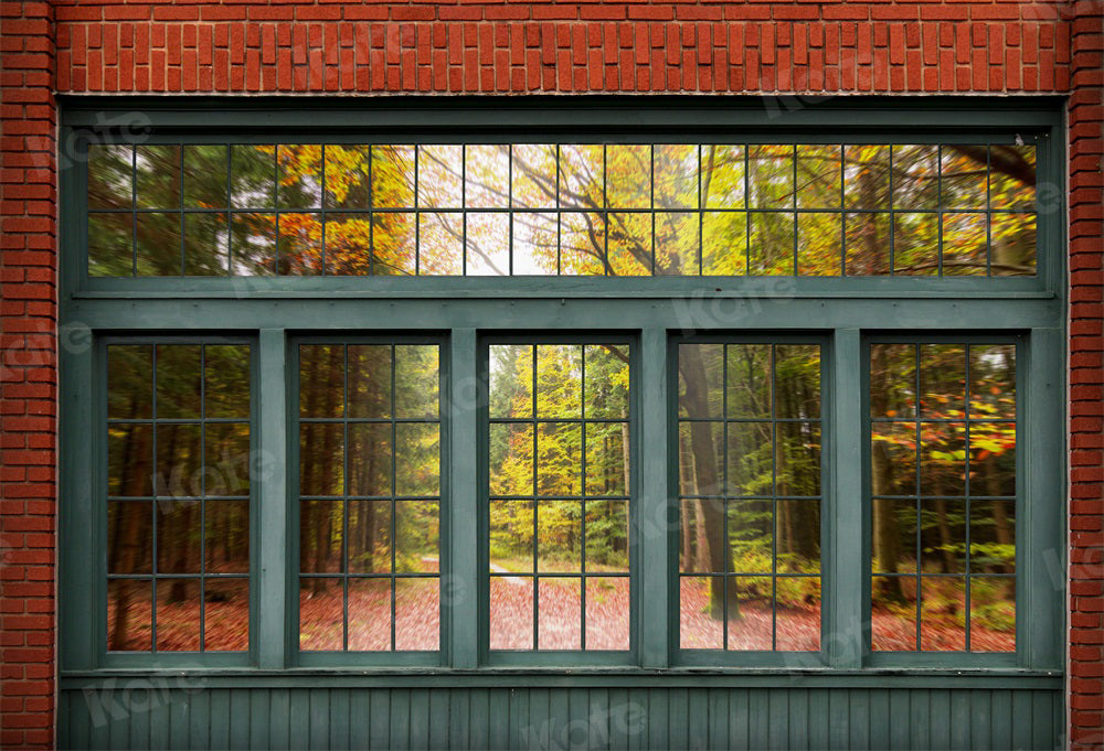 Kate Scenery Outside Window Backdrop Brick Wall for Photography - Kate Backdrop AU