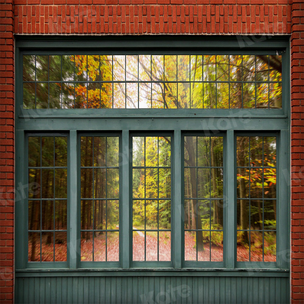 Kate Scenery Outside Window Backdrop Brick Wall for Photography