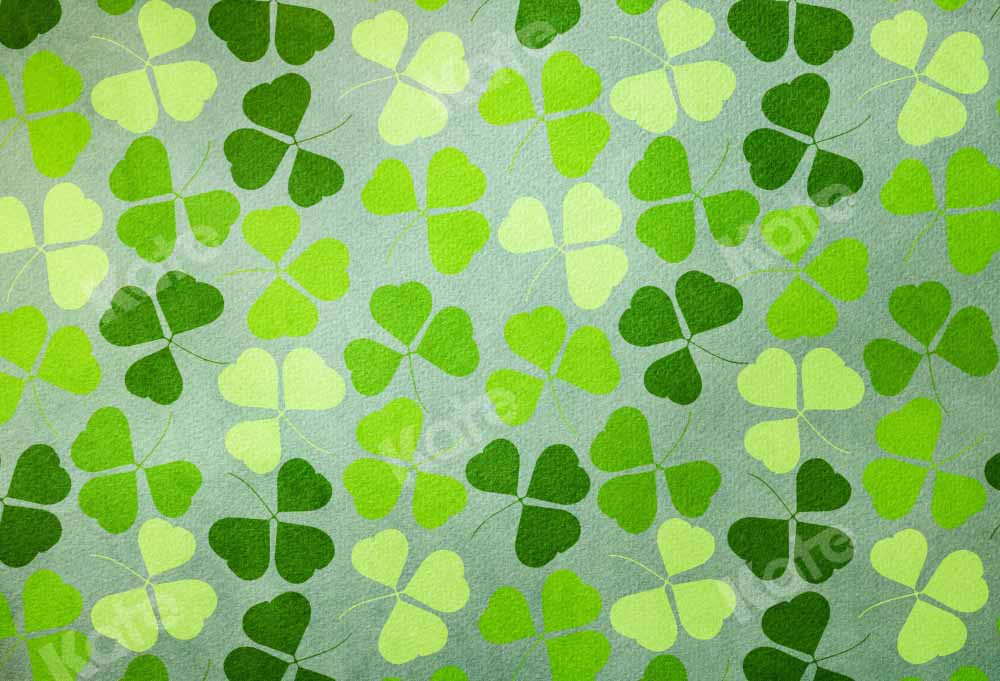 Kate Spring/St. Patrick's Day Backdrop Clover Texture Designed by Kate Image