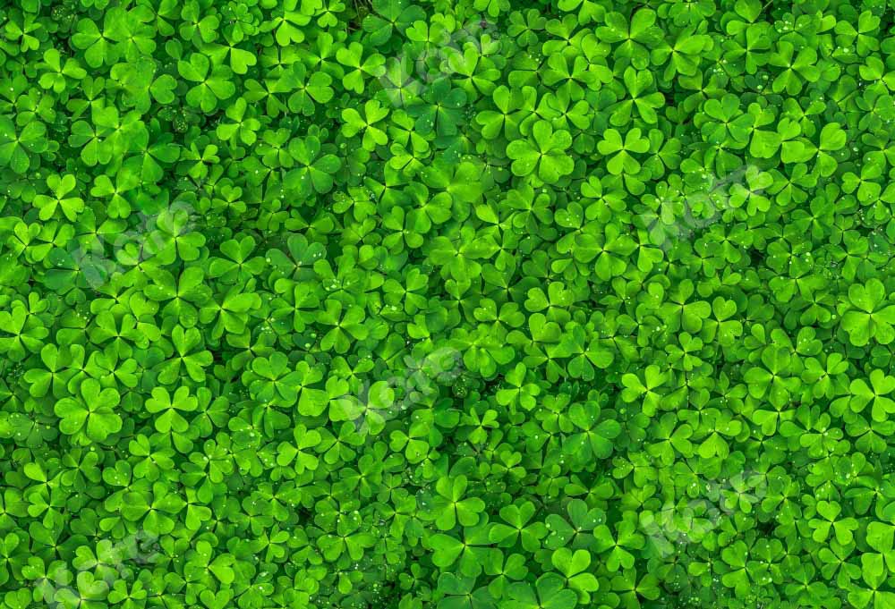 Kate Spring/St. Patrick's Day Backdrop Clover Lawn Floor Designed by Kate Image