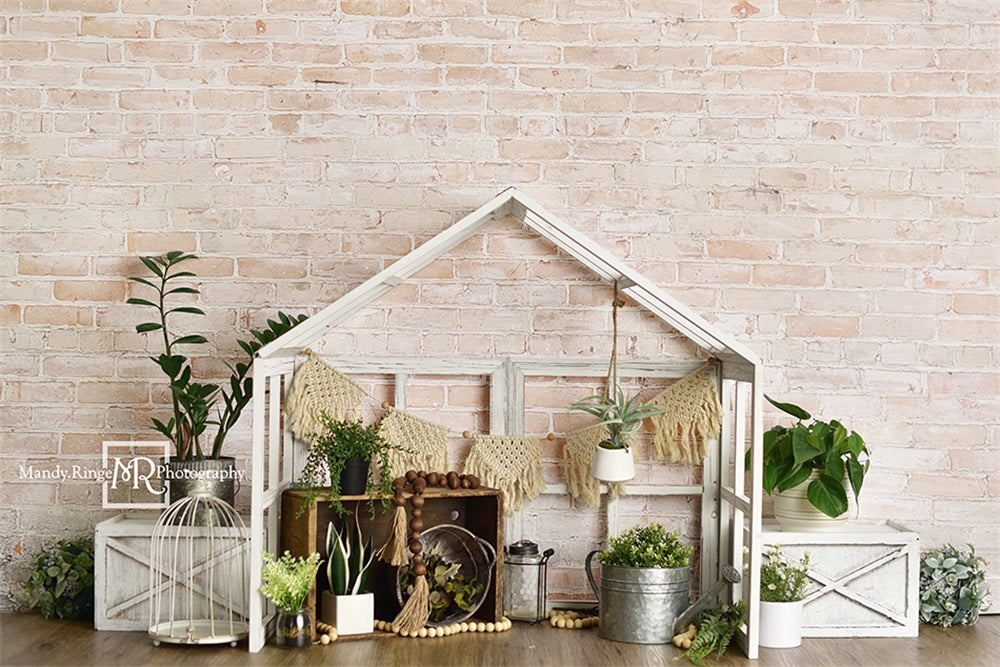 Kate Spring Farmhouse Style Greenhouse Backdrop Designed by Mandy Ringe Photography