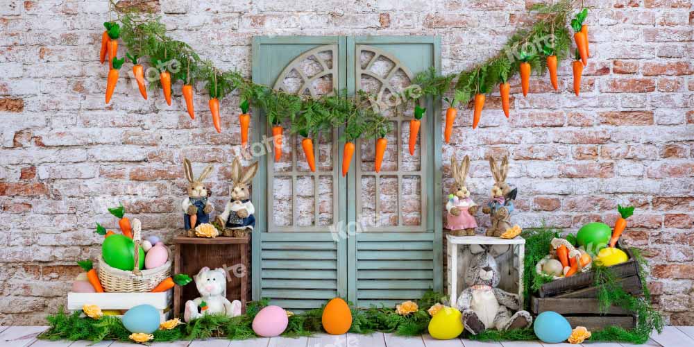 Kate Easter Bunny Backdrop Carrot Designed by Emetselch