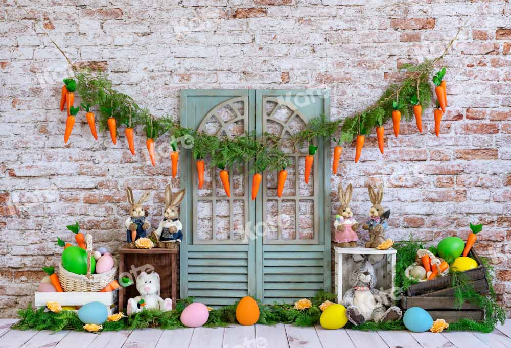 Kate Easter Bunny Backdrop Carrot Designed by Emetselch