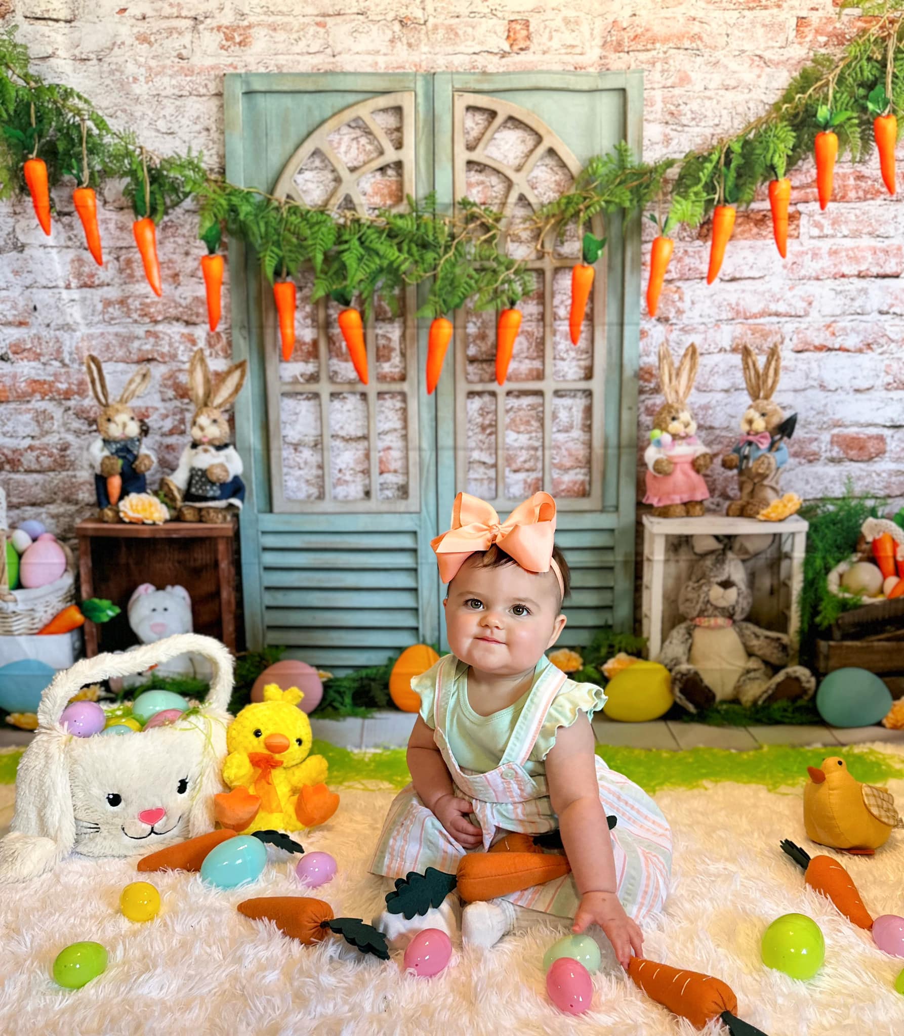 Kate Easter Bunny Backdrop Carrot Designed by Emetselch