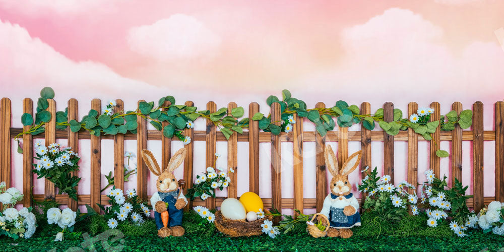 Kate Easter Bunny Backdrop Color Garden Designed by Emetselch - Kate Backdrop AU