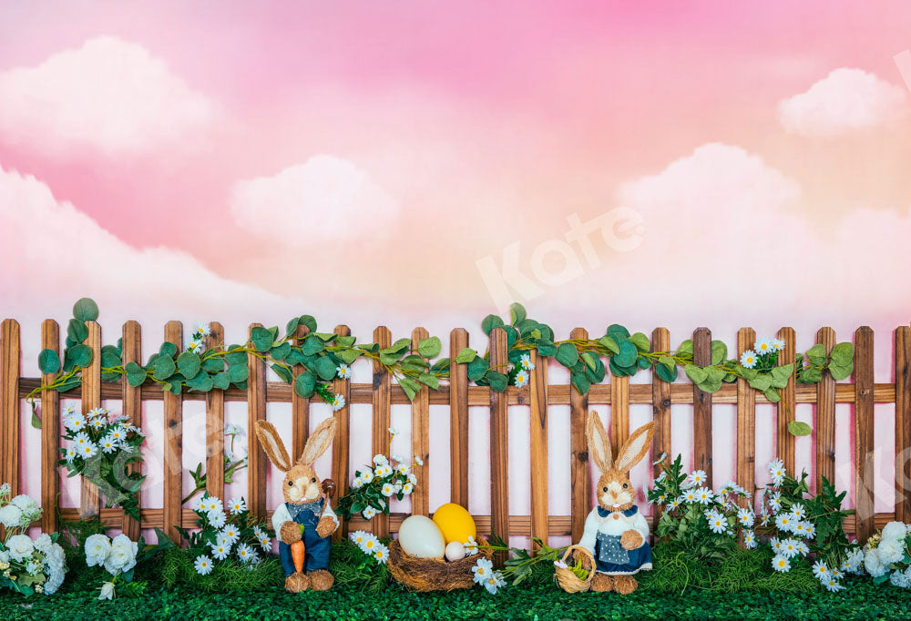 Kate Easter Bunny Backdrop Color Garden Designed by Emetselch