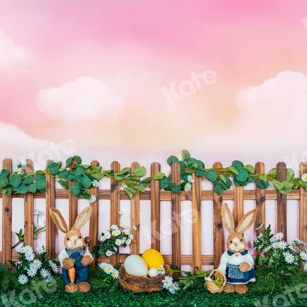 Kate Easter Bunny Backdrop Color Garden Designed by Emetselch