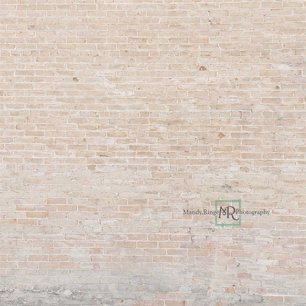 Kate Light and Creamy Backdrop Farmhouse Brick Designed by Mandy Ringe Photography - Kate Backdrop AU
