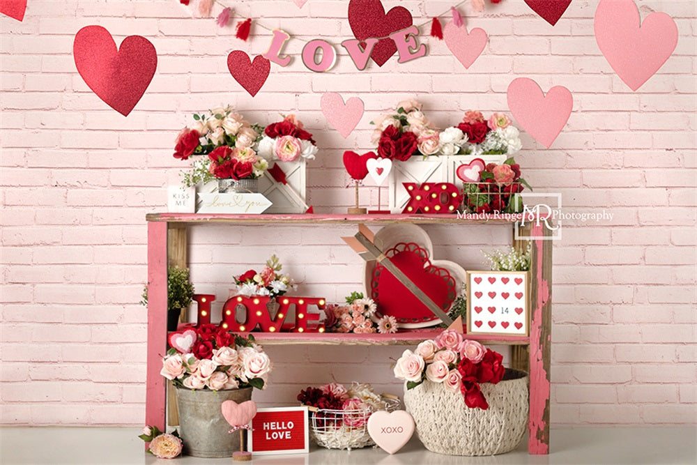 Kate Valentine's Day Love Backdrop Heart Designed by Mandy Ringe Photography