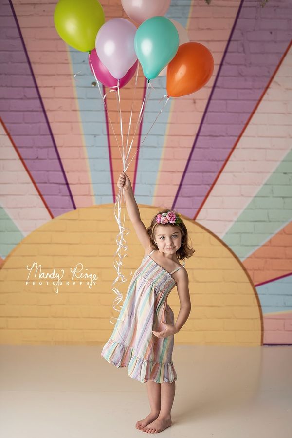 Kate Rainbow Sunshine Wall Backdrop Designed by Mandy Ringe Photography - Kate Backdrop AU
