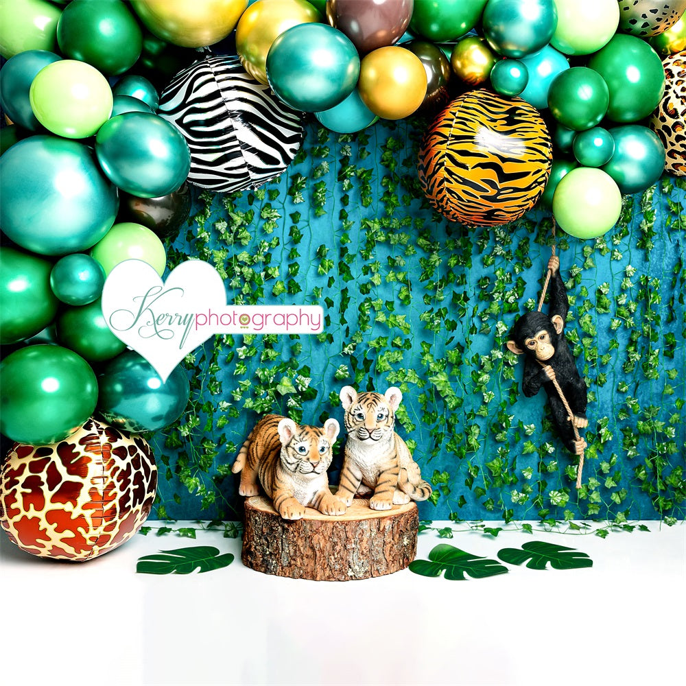 Kate Jungle Animal Backdrop for Photography Designed by Kerry Anderson - Kate Backdrop AU