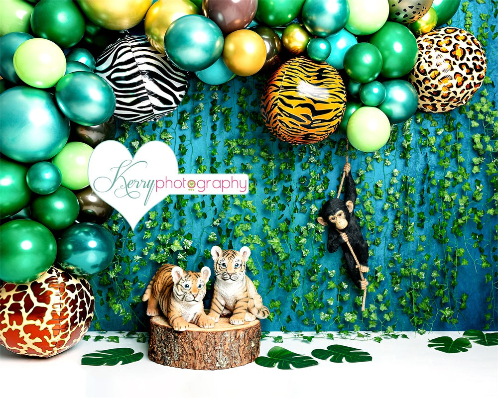 Kate Jungle Animal Backdrop for Photography Designed by Kerry Anderson - Kate Backdrop AU