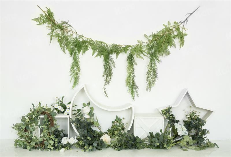 Kate Green Plants Spring Backdrop White for Photography - Kate Backdrop AU