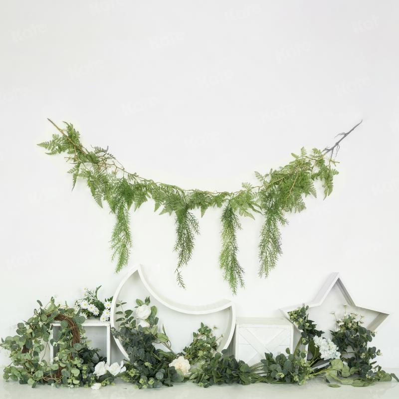 Kate Green Plants Spring Backdrop White for Photography - Kate Backdrop AU