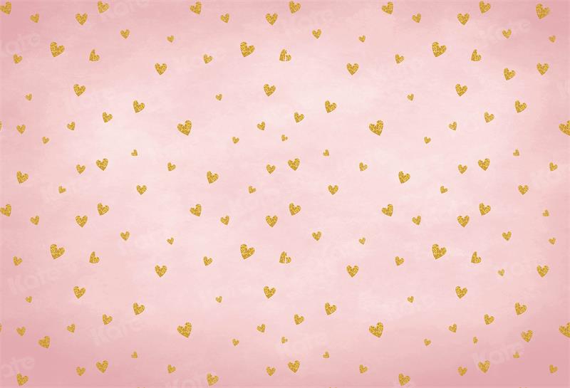 Kate Pink Backdrop Golden Love for Photography