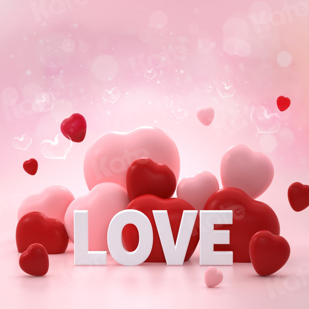Kate Pink Valentine's Day Backdrop Love for Photography - Kate Backdrop AU