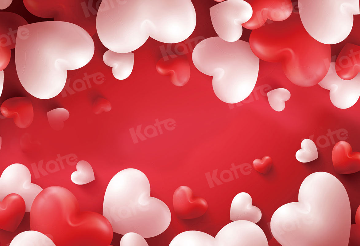 Kate Valentine's Day Backdrop Red Love Balloons for Photography