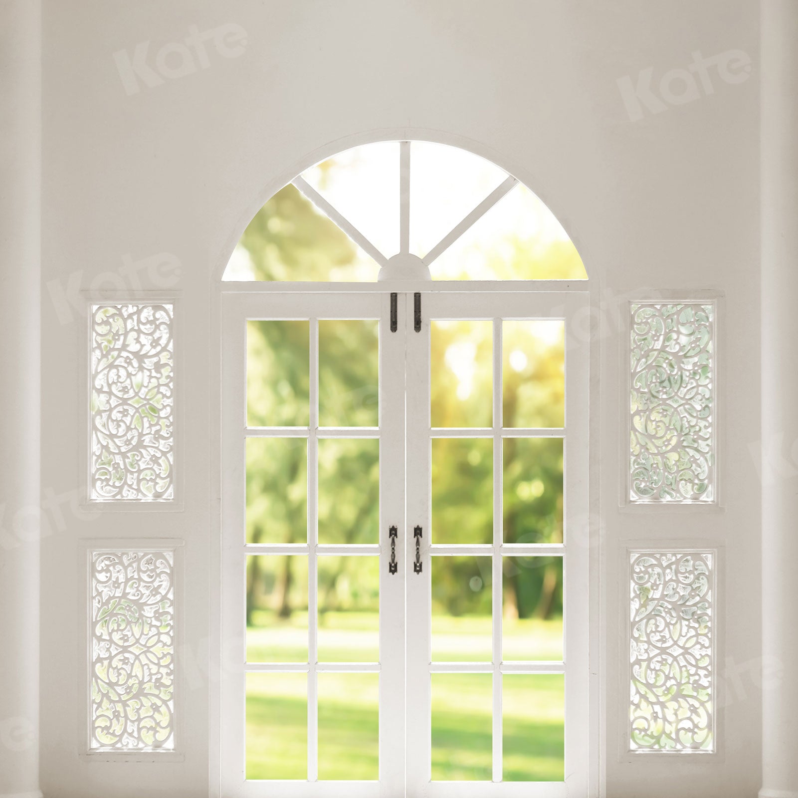 Kate Boken Spring Backdrop White Window Wedding for Photography