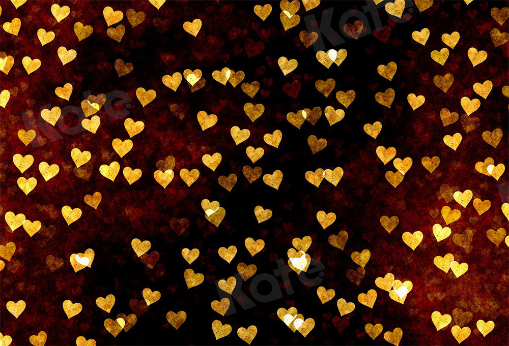 Kate Valentine's Day Backdrop Gold Love Red Dream for Photography