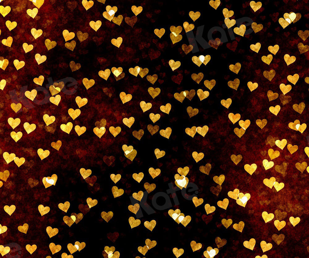 Kate Valentine's Day Backdrop Gold Love Red Dream for Photography