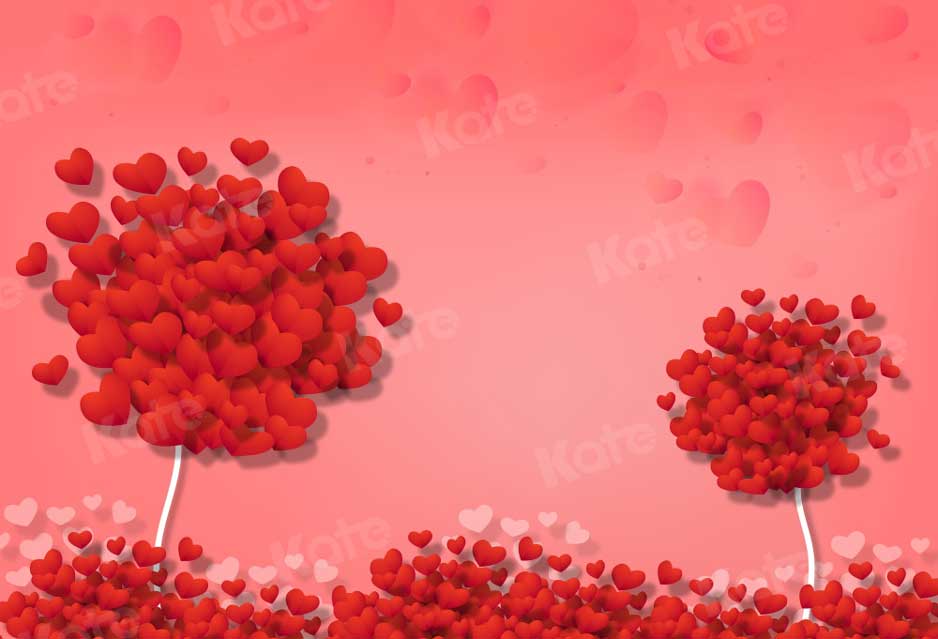 Kate Valentine's Day Backdrop Red Love Tree for Photography - Kate Backdrop AU