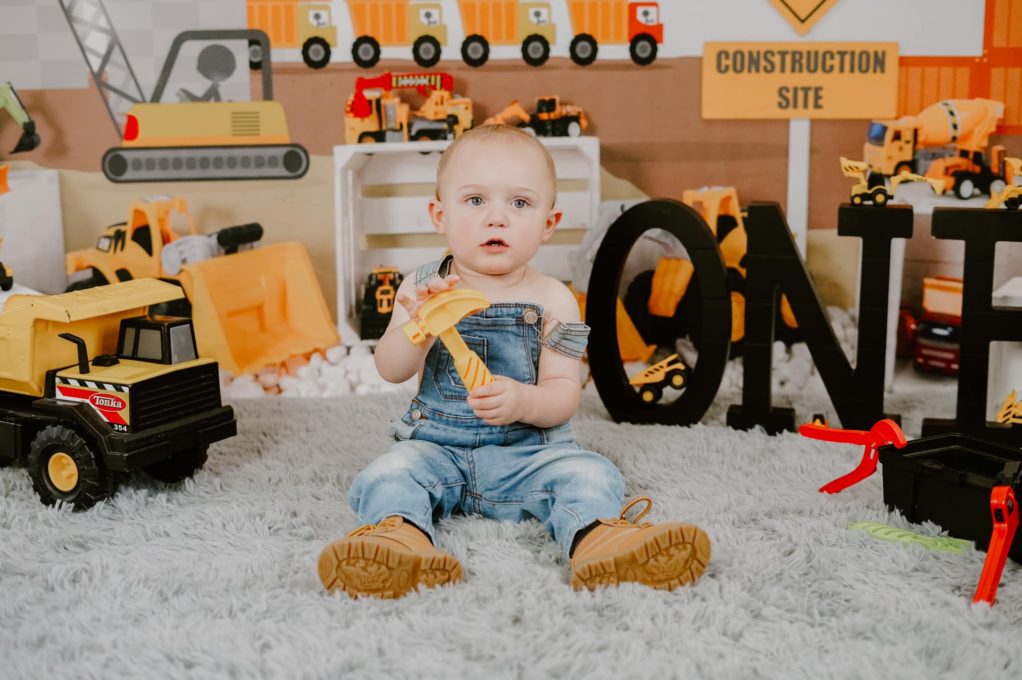 Kate Construction Site Backdrop Kids Toys for Photography