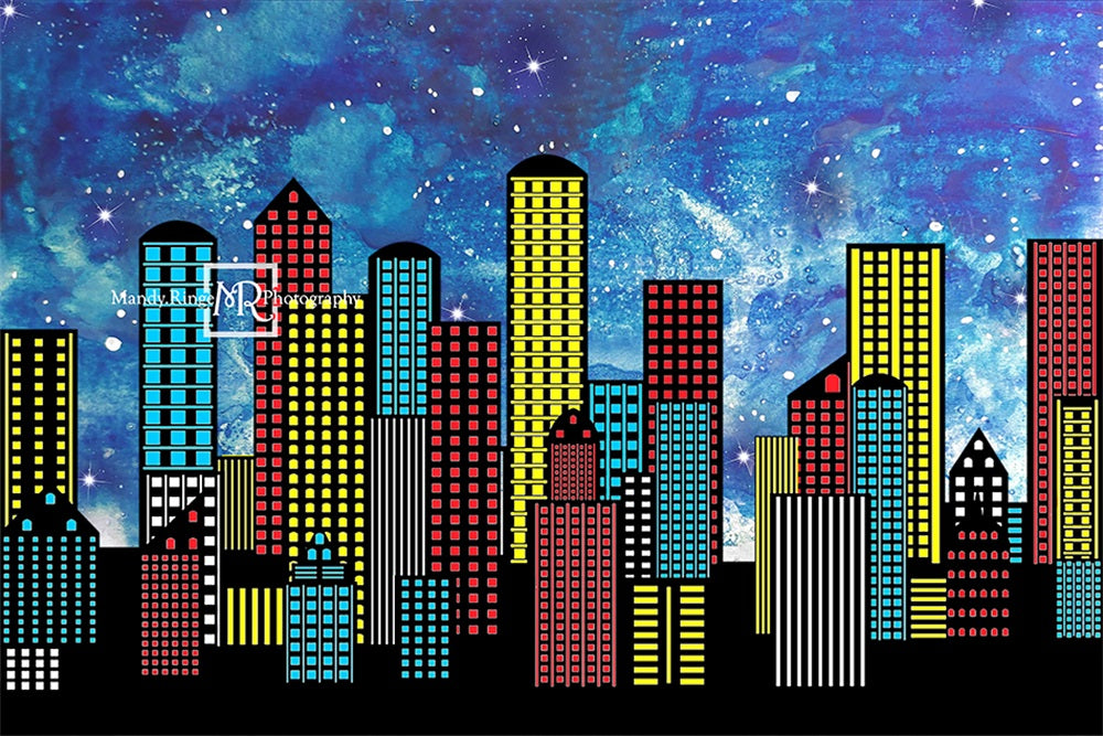 Kate Superhero City Backdrop Designed by Mandy Ringe Photography - Kate Backdrop AU