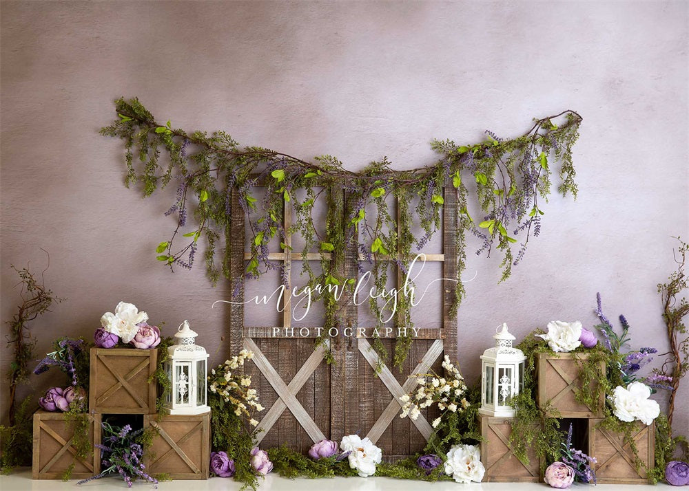 Kate Spring Backdrop Lavender Blossom for Photography Designed by Megan Leigh Photography