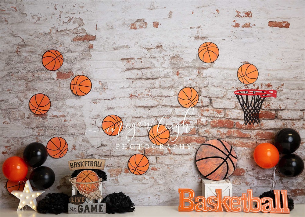 Kate Wall Backdrop Slamdunk Baketball for Photography Designed by Megan Leigh Photography