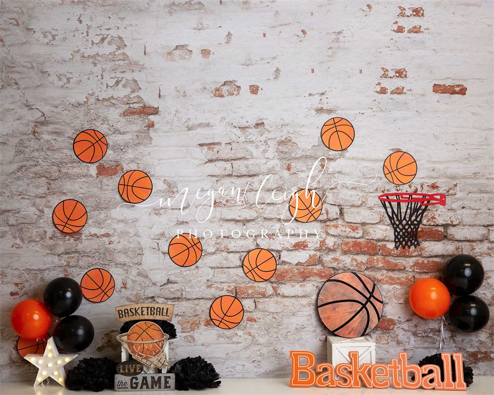 Kate Wall Backdrop Slamdunk Baketball for Photography Designed by Megan Leigh Photography