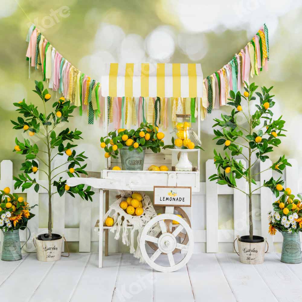 Kate Spring/Summer Lemon Backdrop Outdoor Trolley Designed by Emetselch