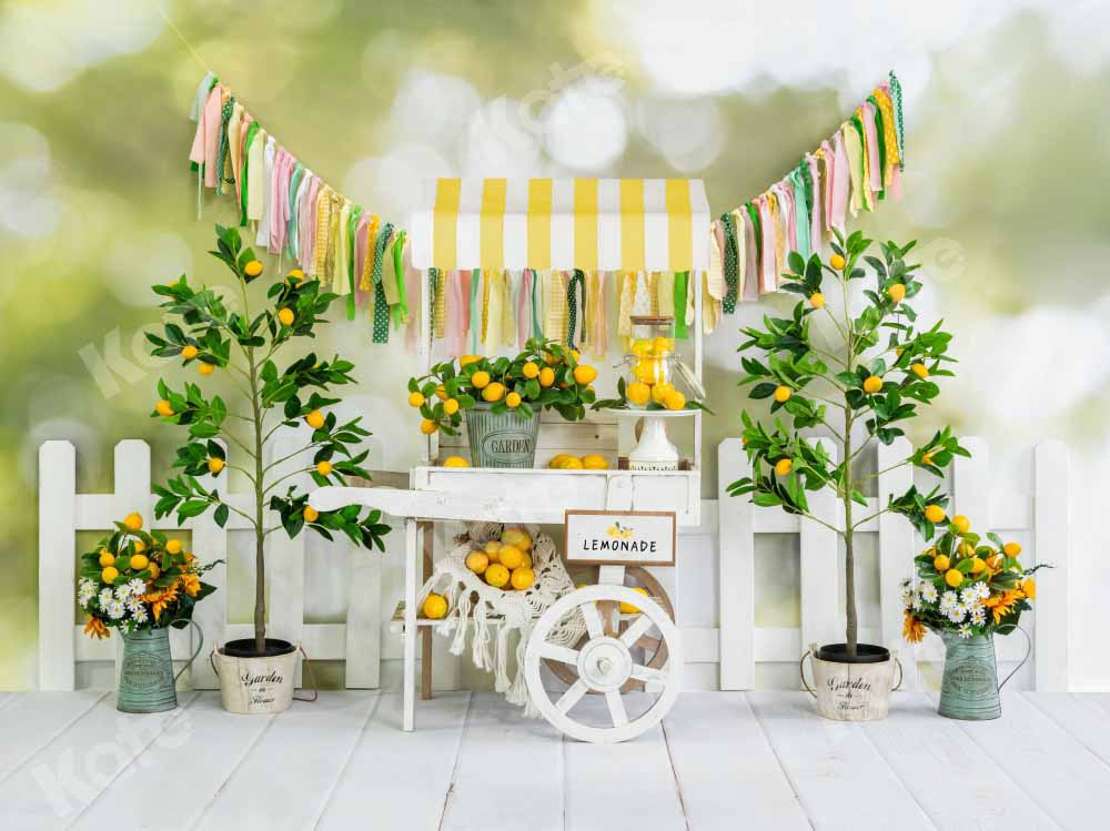 Kate Spring/Summer Lemon Backdrop Outdoor Trolley Designed by Emetselch