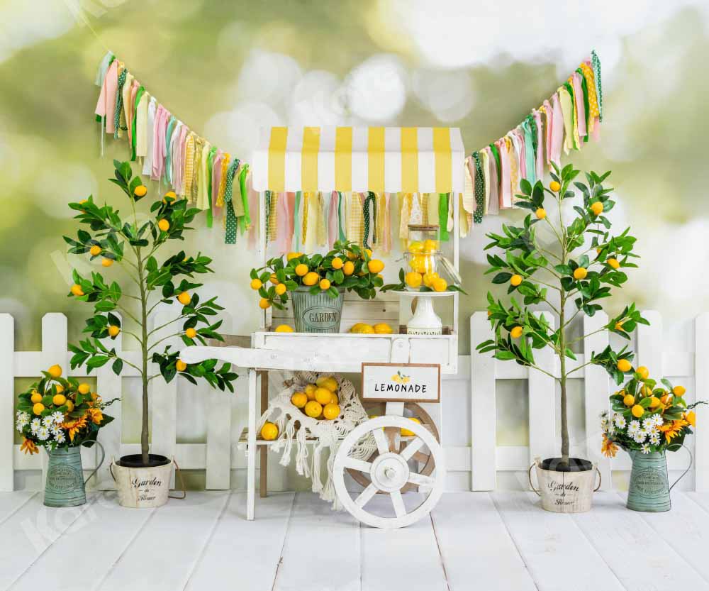 Kate Spring/Summer Lemon Backdrop Outdoor Trolley Designed by Emetselch