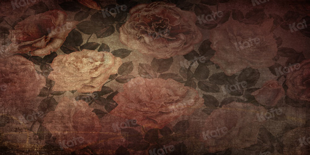 Kate Retro Flowers Backdrop Boudoir for Photography - Kate Backdrop AU