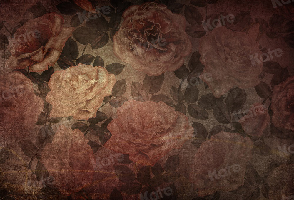 Kate Retro Flowers Backdrop Boudoir for Photography - Kate Backdrop AU