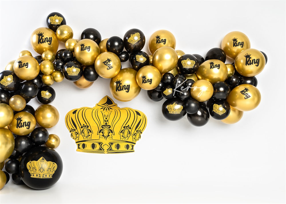 Kate Royal Crown King Backdrop Gold Black for Photography Designed by Kerry Anderson - Kate Backdrop AU