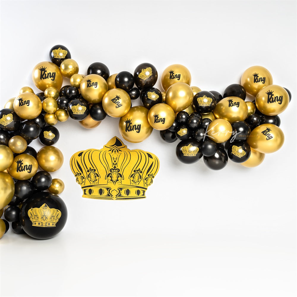 Kate Royal Crown King Backdrop Gold Black for Photography Designed by Kerry Anderson - Kate Backdrop AU