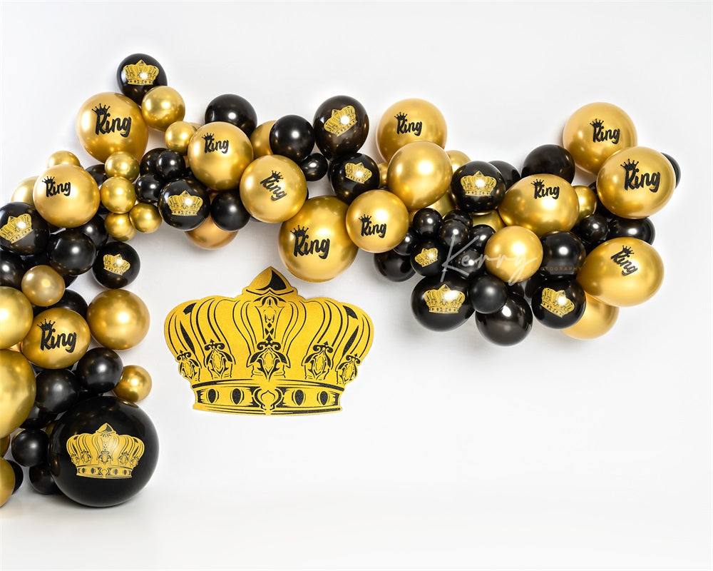 Kate Royal Crown King Backdrop Gold Black for Photography Designed by Kerry Anderson - Kate Backdrop AU