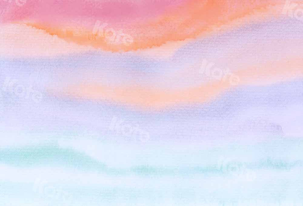 Kate Watercolor Macarons Backdrop Abstract Textured Designed by Kate Image - Kate Backdrop AU