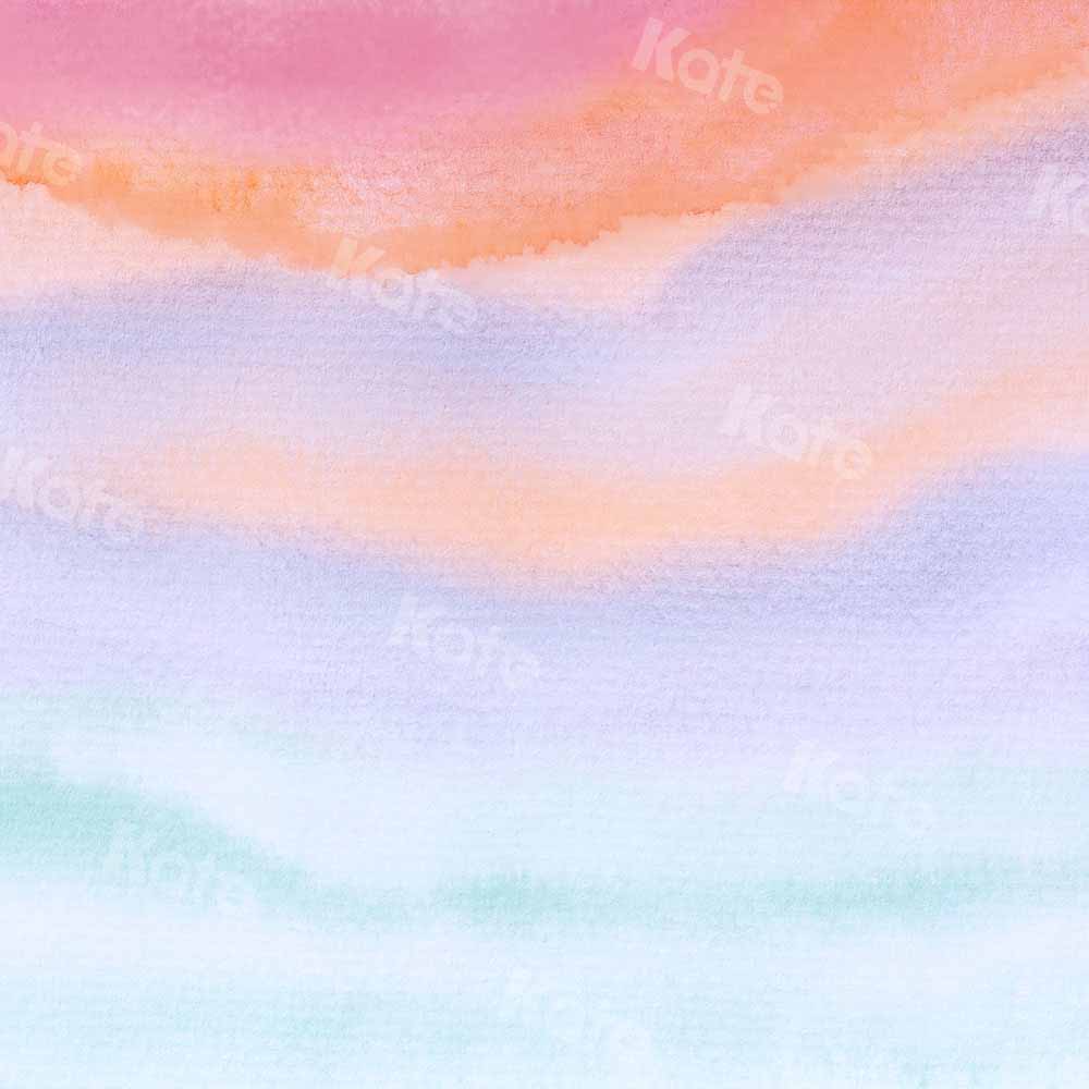 Kate Watercolor Macarons Backdrop Abstract Textured Designed by Kate Image - Kate Backdrop AU
