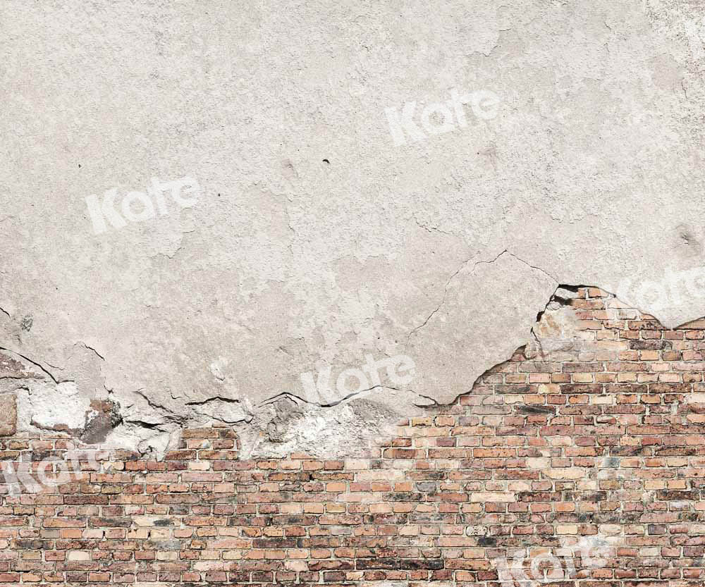 Kate Cracked Brick Wall Backdrop Cement Designed by Chain Photography