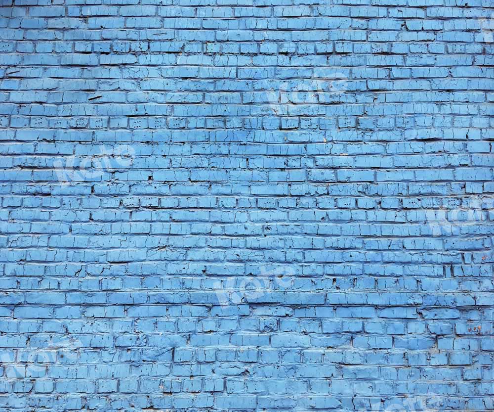 Kate Blue Brick Wall Backdrop Designed by Chain Photography