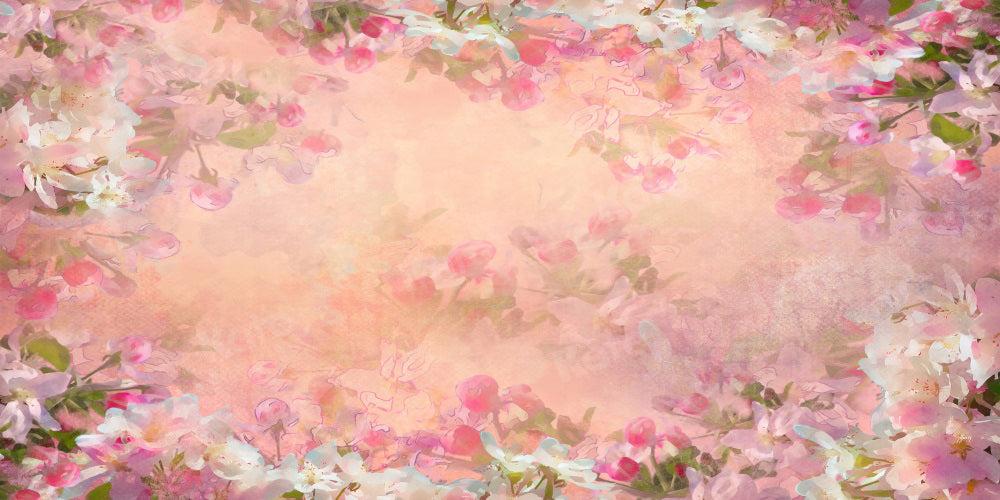 Kate Mother's Day Flowers Backdrop Pink for Photography - Kate Backdrop AU