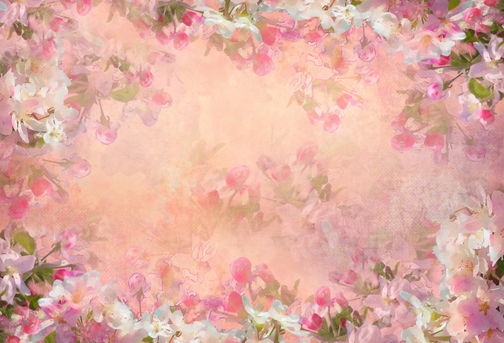 Kate Mother's Day Flowers Backdrop Pink for Photography - Kate Backdrop AU