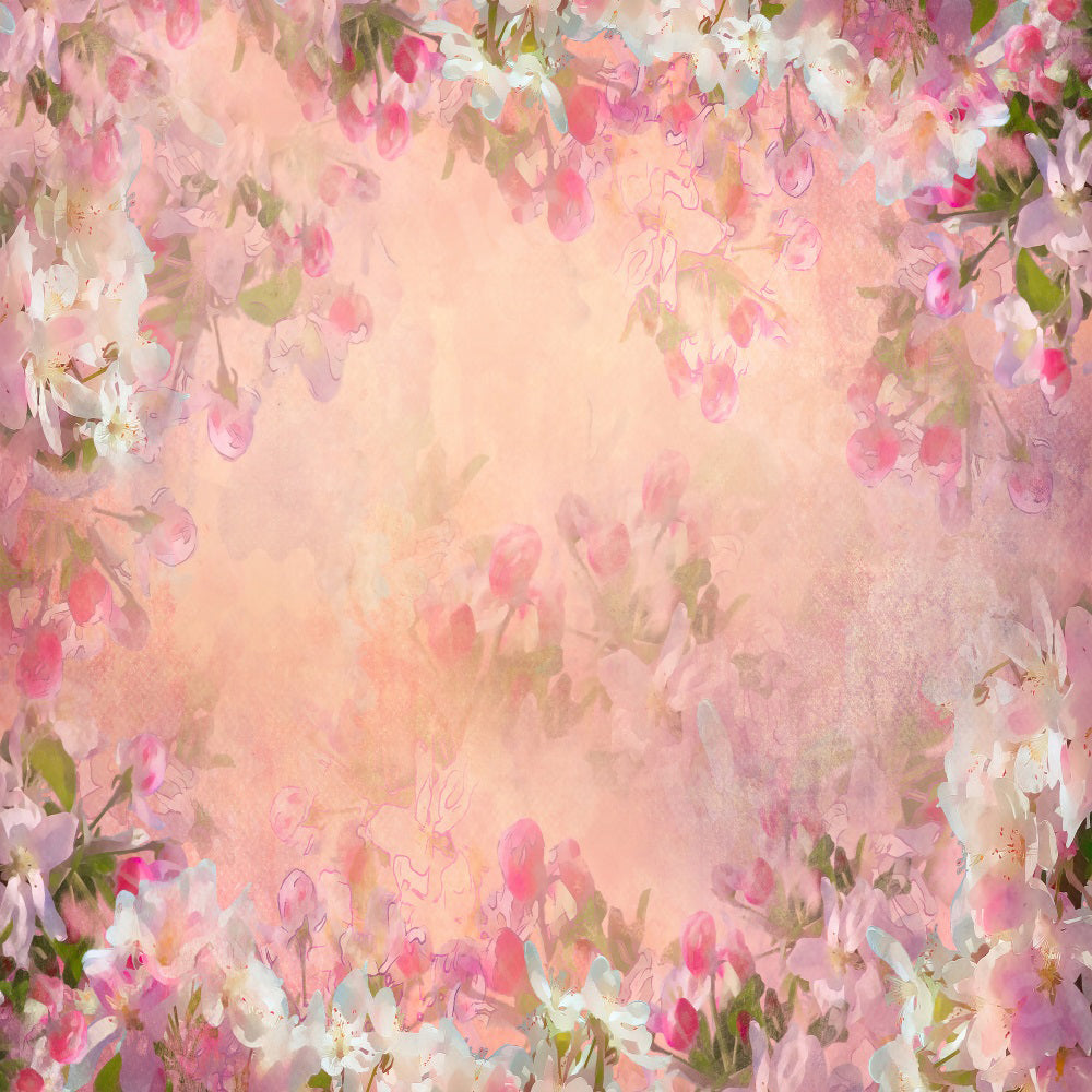 Kate Mother's Day Flowers Backdrop Pink for Photography - Kate Backdrop AU