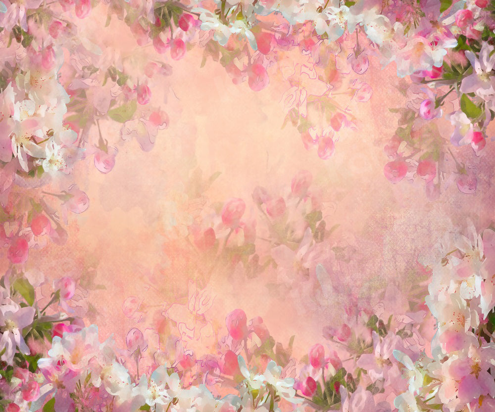 Kate Mother's Day Flowers Backdrop Pink for Photography - Kate Backdrop AU