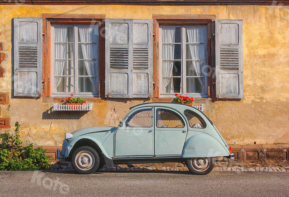 Kate Retro Backdrop Street Car Window Spring Designed by Chain Photography - Kate Backdrop AU