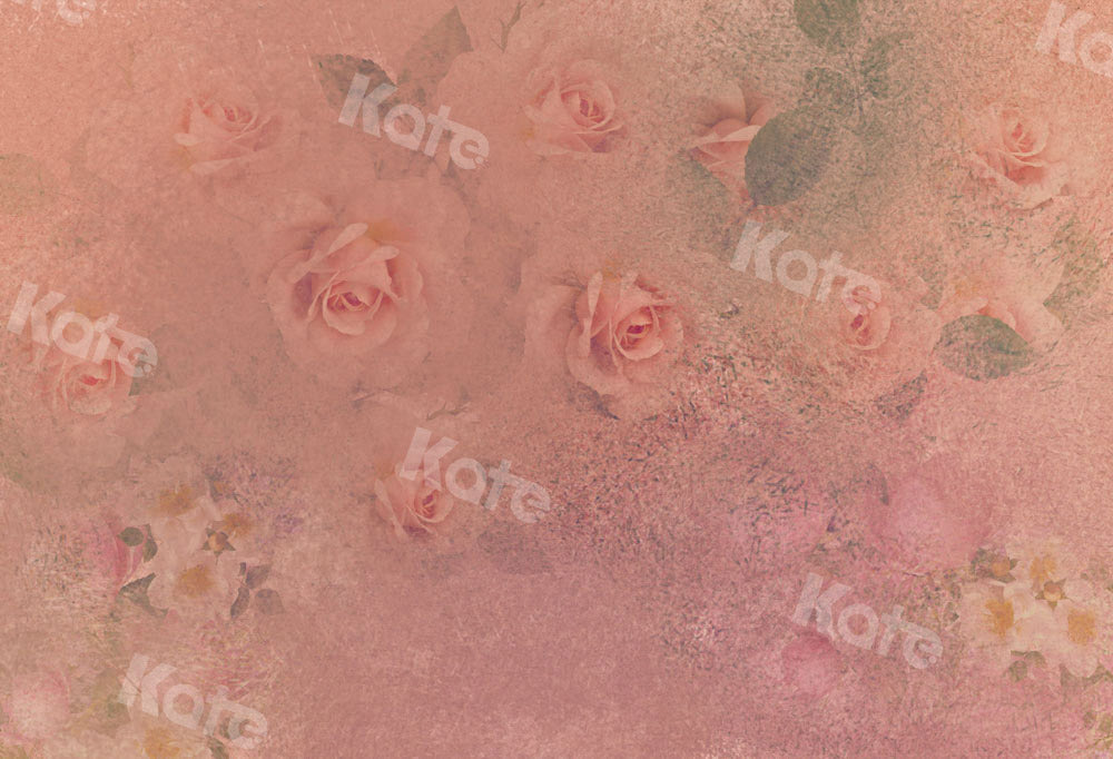 Kate Flowers Backdrop Vintage Texture Designed by GQ