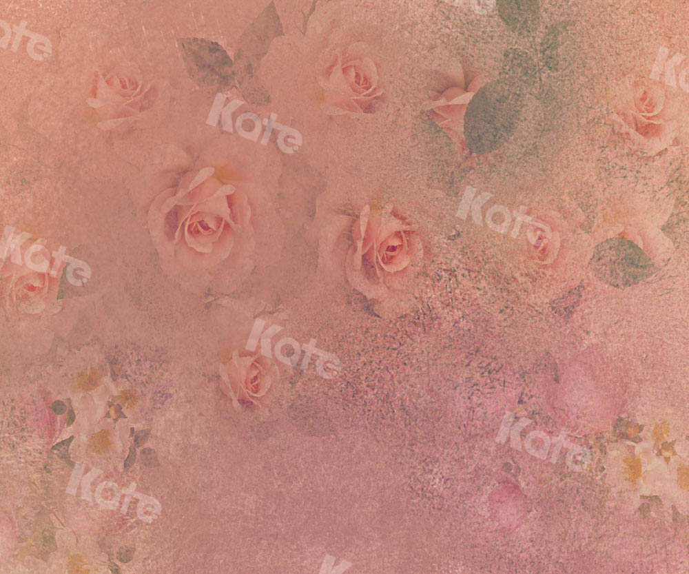 Kate Flowers Backdrop Vintage Texture Designed by GQ