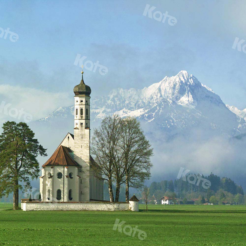 Kate Castle Backdrop Reality Mountains Building Designed by Chain Photography - Kate Backdrop AU